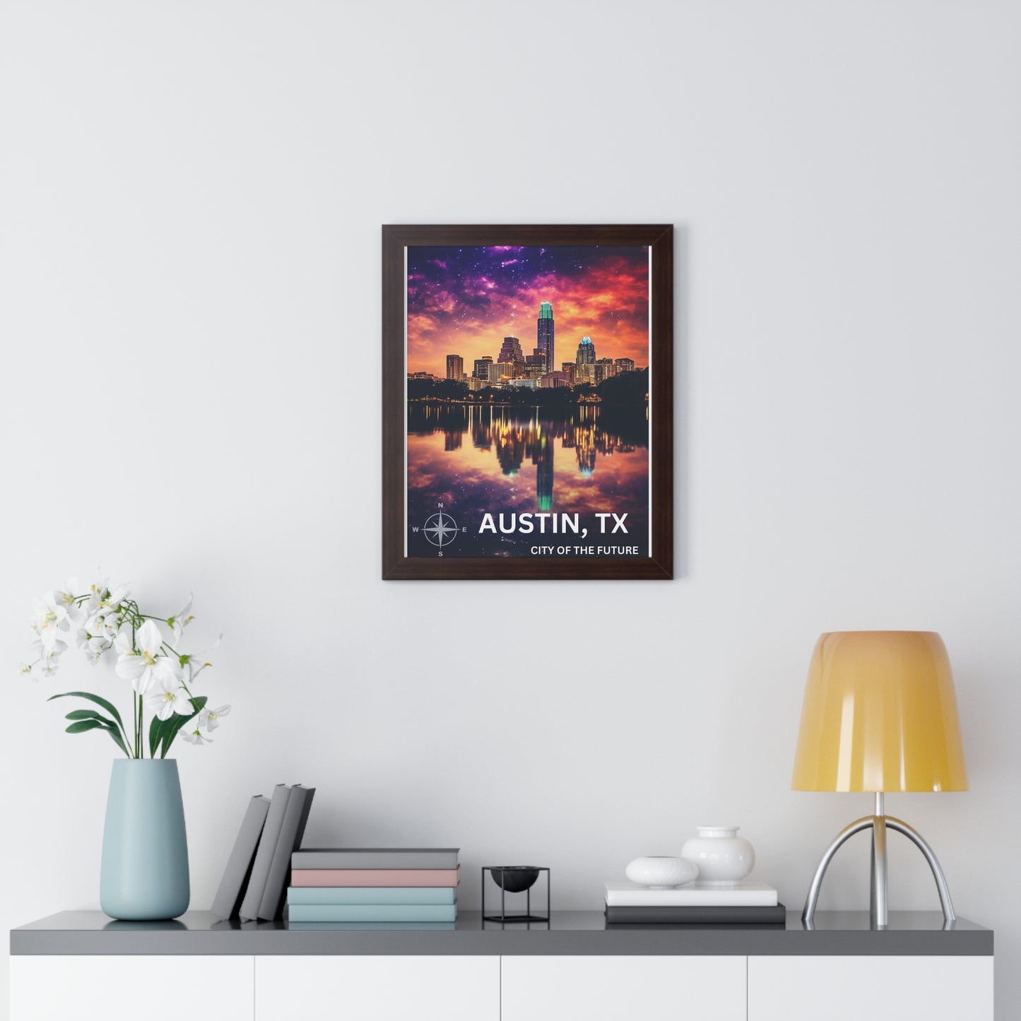 Austin Texas Framed Vertical Poster for Airbnb properties
