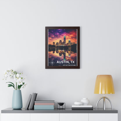 Austin Texas Framed Vertical Poster for Airbnb properties