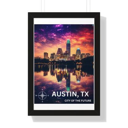 Austin Texas Framed Vertical Poster for Airbnb properties