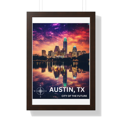 Austin Texas Framed Vertical Poster for Airbnb properties