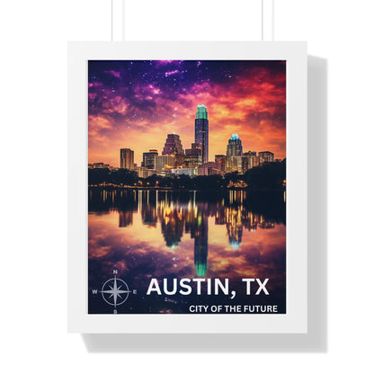 Austin Texas Framed Vertical Poster for Airbnb properties