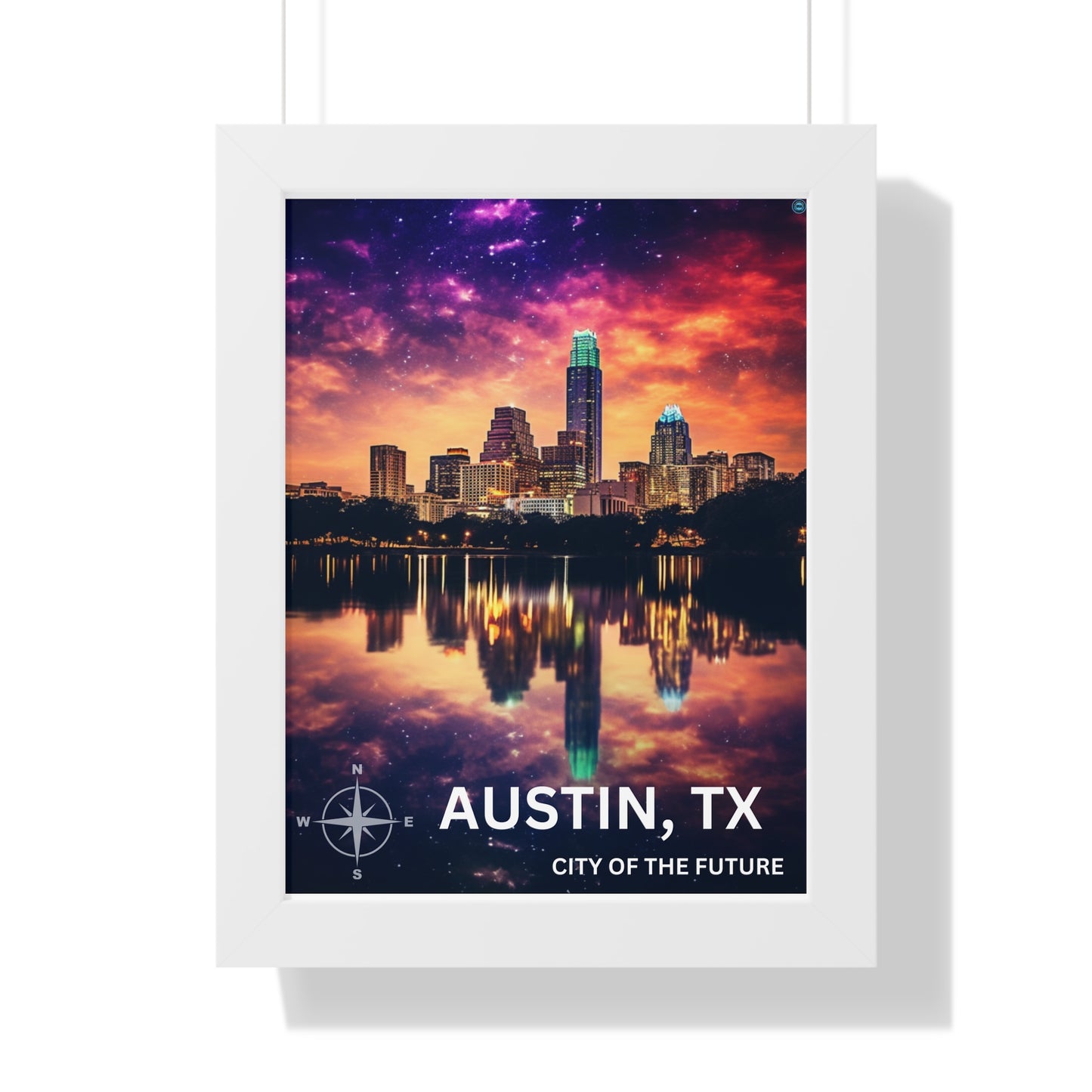 Austin Texas Framed Vertical Poster for Airbnb properties