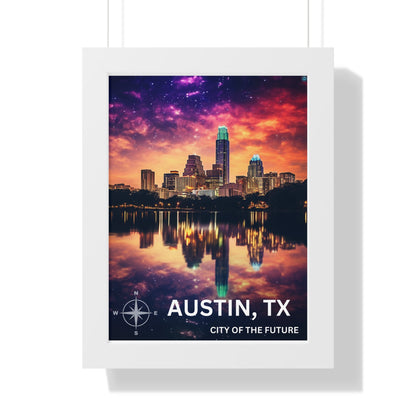 Austin Texas Framed Vertical Poster for Airbnb properties
