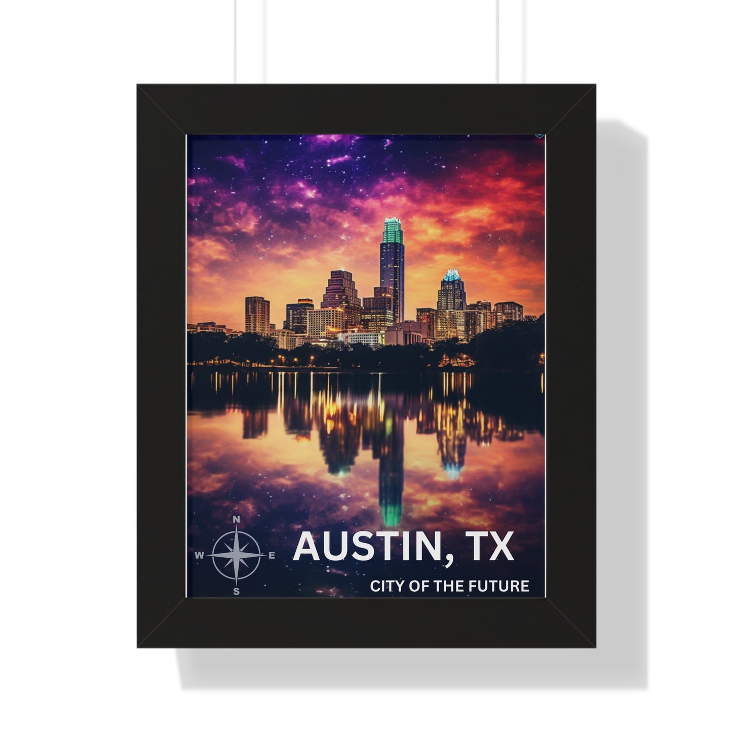 Austin Texas Framed Vertical Poster for Airbnb properties