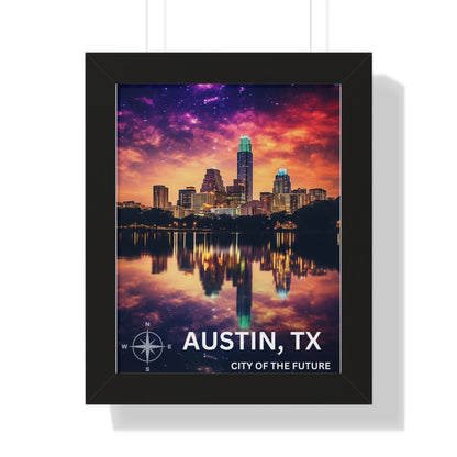 Austin Texas Framed Vertical Poster for Airbnb properties