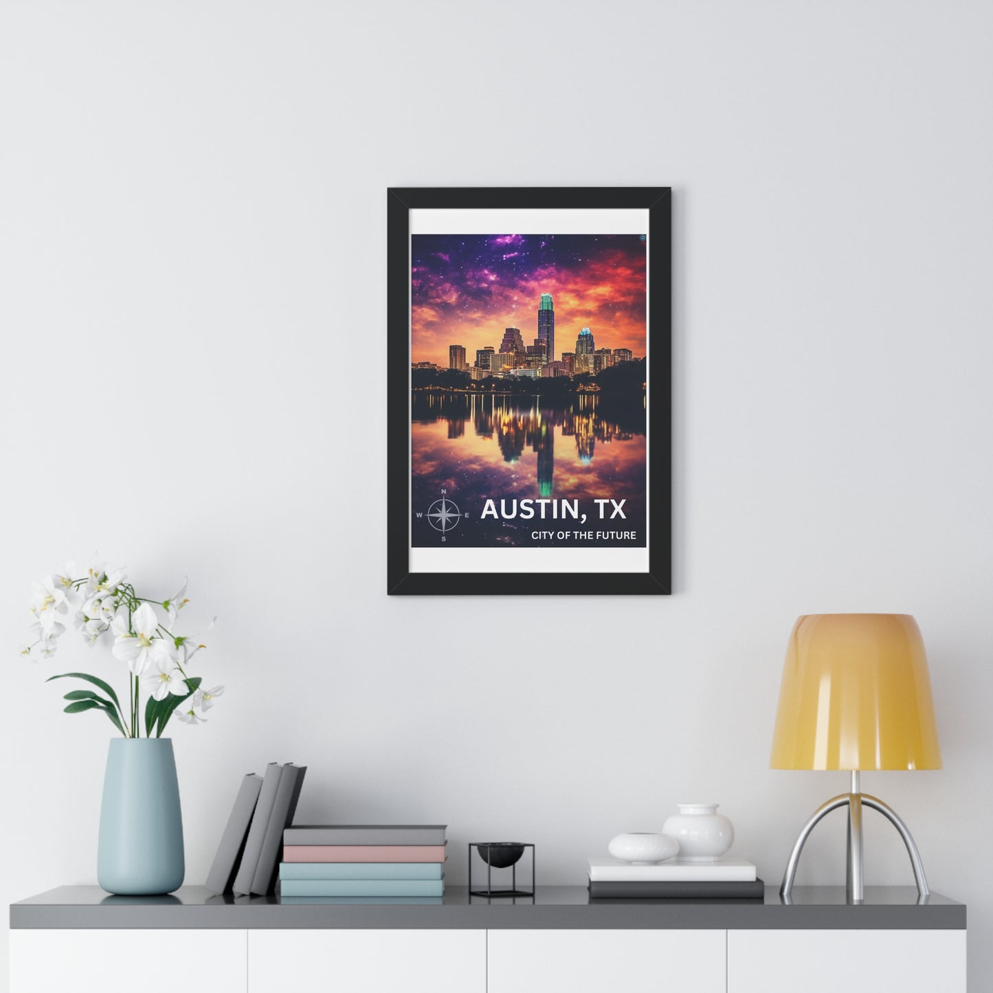 Austin Texas Framed Vertical Poster for Airbnb properties