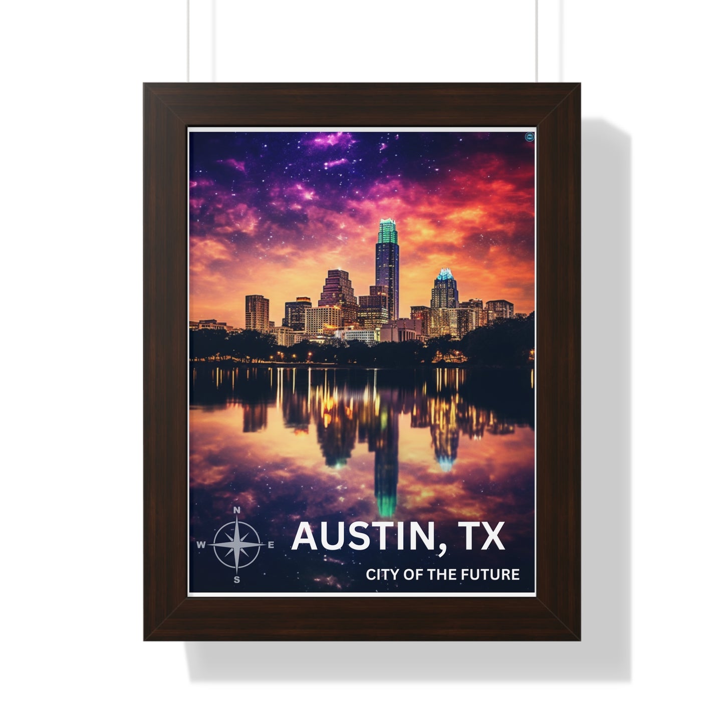 Austin Texas Framed Vertical Poster for Airbnb properties