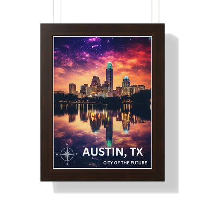 Austin Texas Framed Vertical Poster for Airbnb properties