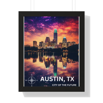 Austin Texas Framed Vertical Poster for Airbnb properties