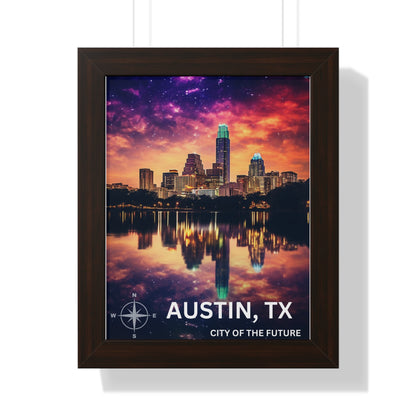 Austin Texas Framed Vertical Poster for Airbnb properties